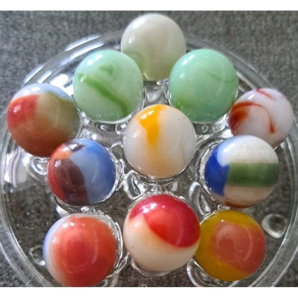 Lot Of 11 Estate Sale Marbles Mixed Colors - Picture 2 of 2